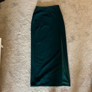 Arla High Waist Thigj Split Maxi Skirt